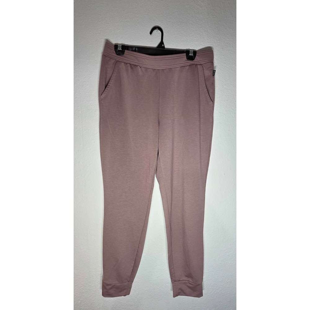 Eddie Bauer Lounge Joggers Womens Medium Mauve Rose Pink Sweatpants Pockets